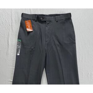 Haggar Repreve Classic Fit Smart Fiber Dress Pants, Slacks. Medium Gray, 34X34.